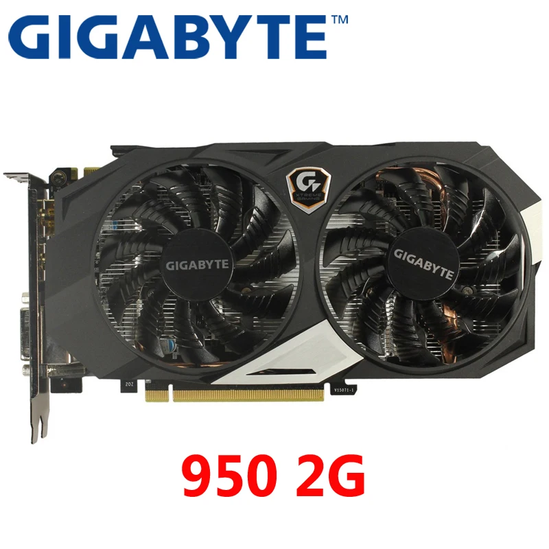 Видеокарта GIGABYTE GTX 100% 2 Гб 950 бит GDDR5 видеокарты для nVIDIA карты VGA Geforce GTX950 GTX750 1050 950-2