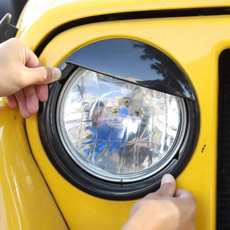 Angry Eyes фары покрытие ободок Накладка для Jeep Wrangler TJ 1997-2006 Angry Bird фары Ободок лампы Крышка