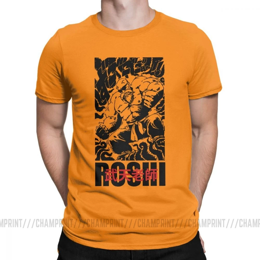 Roshi Dragon Ball мужские футболки Goku Super Saiyan Vegeta Dbz аниме ультра сон Харадзюку футболки с коротким рукавом хлопок - Цвет: Оранжевый