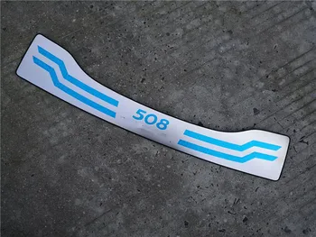 

Car styling FIT FOR 2011-2019 for PEUGEOT 508 REAR BUMPER PROTECTOR STEP PANEL BOOT COVER SILL PLATE TRUNK TRIM ACCESSORIES