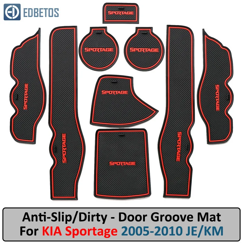 

Anti-Slip Gate Slot Mats Rubber Cup Mat for KIA Sportage 2005 2006 2007 2008 2009 2010 JE KM MK2