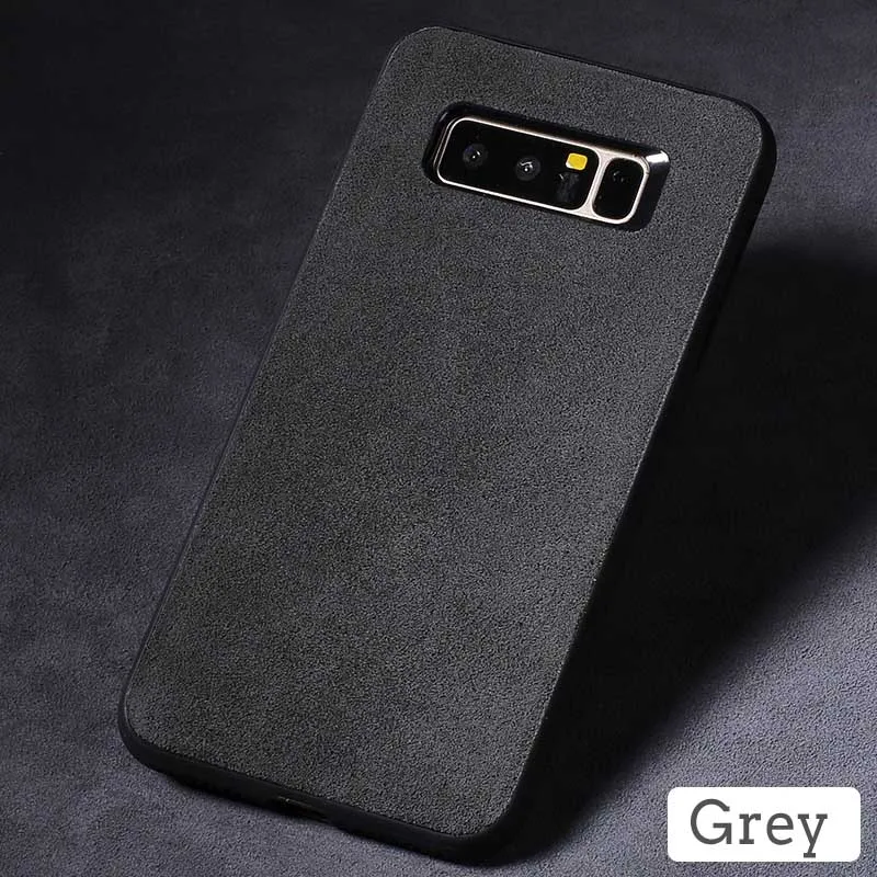 Gray Замша кожа чехол для телефона для samsung S7 S8 S9 S10 Plus, Note 8, 9, 10, плюс A10 A20 A30 A50 A70 A5 A7 J5 J7 J6 A8 чехол - Цвет: Gray