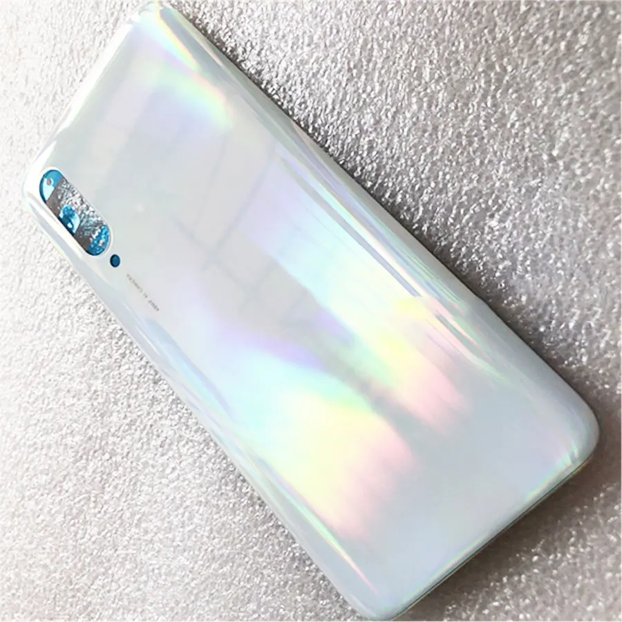 Для Xiaomi mi CC9 mi A3 крышка батареи чехол+ клей панель Задняя Дверь Корпус чехол с клейкой крышкой батареи - Цвет: Белый