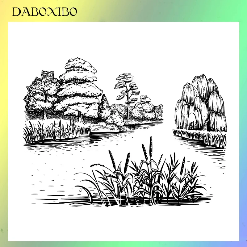 Штампы для скрапбукинга DABOXIBO Country River 13x13 см | Дом и сад