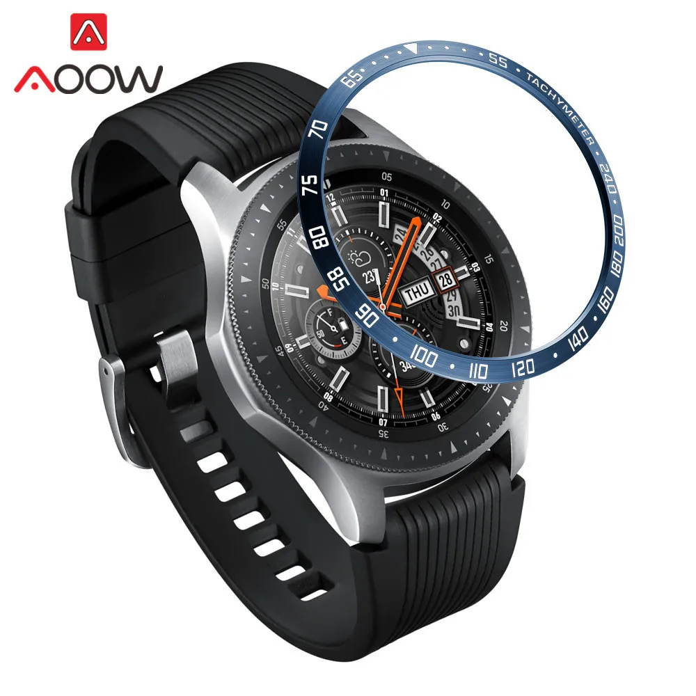 Ободок для часов для samsung gear S3 Frontier Galaxy Watch 42 мм 46 мм клейкая Защитная крышка кольцо из нержавеющей стали