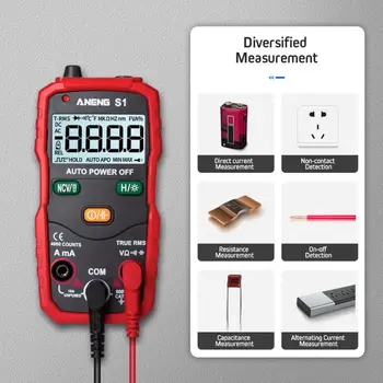 

True RMS Auto Range NCV Multimeter with 4000 Counts Data Hold Flashlight LCD backlight S1