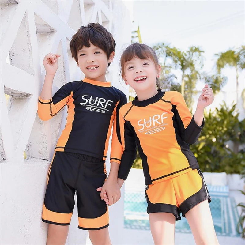 Melodramatisch beven bezoeker 2020 Leuke Koreaanse Kinderen Rashguard Meisje Kids Jongens Badpakken 3  Stuks Surf Shirt + Shorts + Leggings Meisje uv Rash Guard - AliExpress