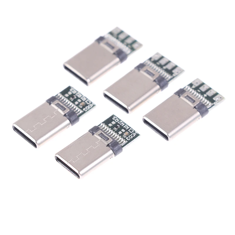 

5/10Pcs USB 3.1 Type C Male DIY Solder Cable Plug Connector Socket PC Board
