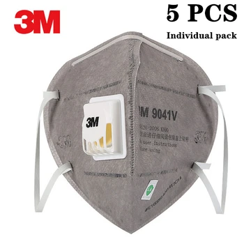 

5 pcs 3M Original Mask Respirator Safety Masks Anti-Dust Organic Vapor Particle PM2.5 Protect Disposable Face Mouth Mask