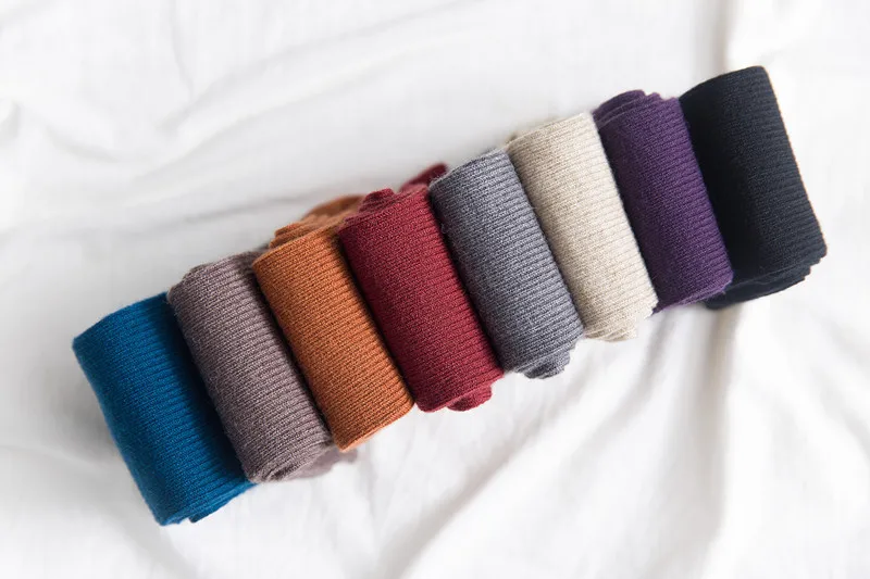 10Pairs piles of socks women wool socks solid color bright socks ladies College Wind Socks woman Wholesale