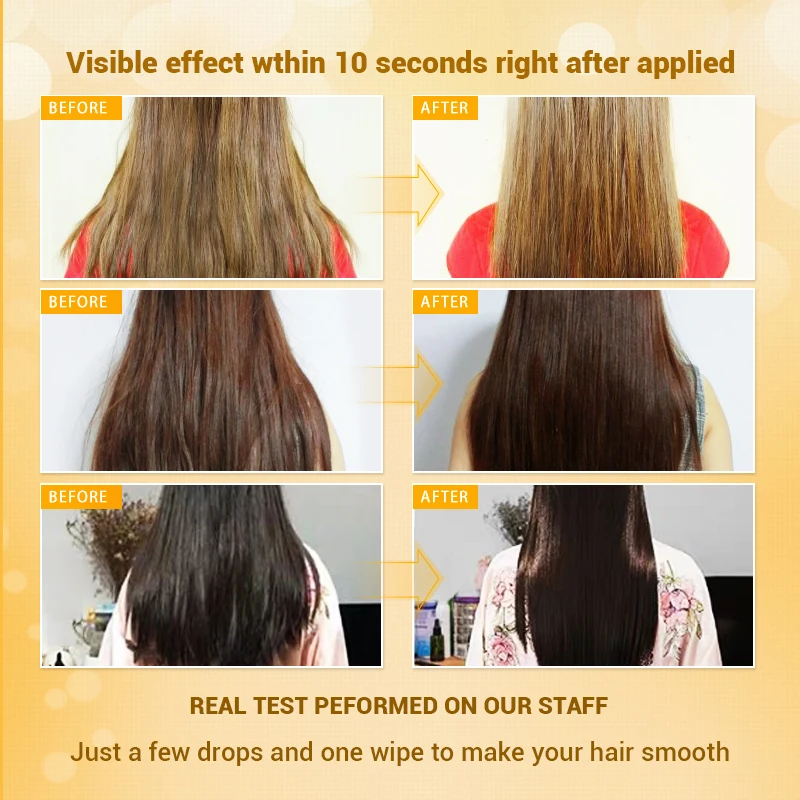 OMY LADY 60ML Natural Hair Essential Oil Deep Nourish Hairlines Repair Damaged Hair For Split Ends Long Hair Treatment Serum