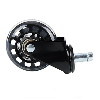 

1PCS 2.5 inch Universal Mute Wheel Replacement Office Chair Swivel Casters Rollers Black 60KG Wheels Furniture Hardware