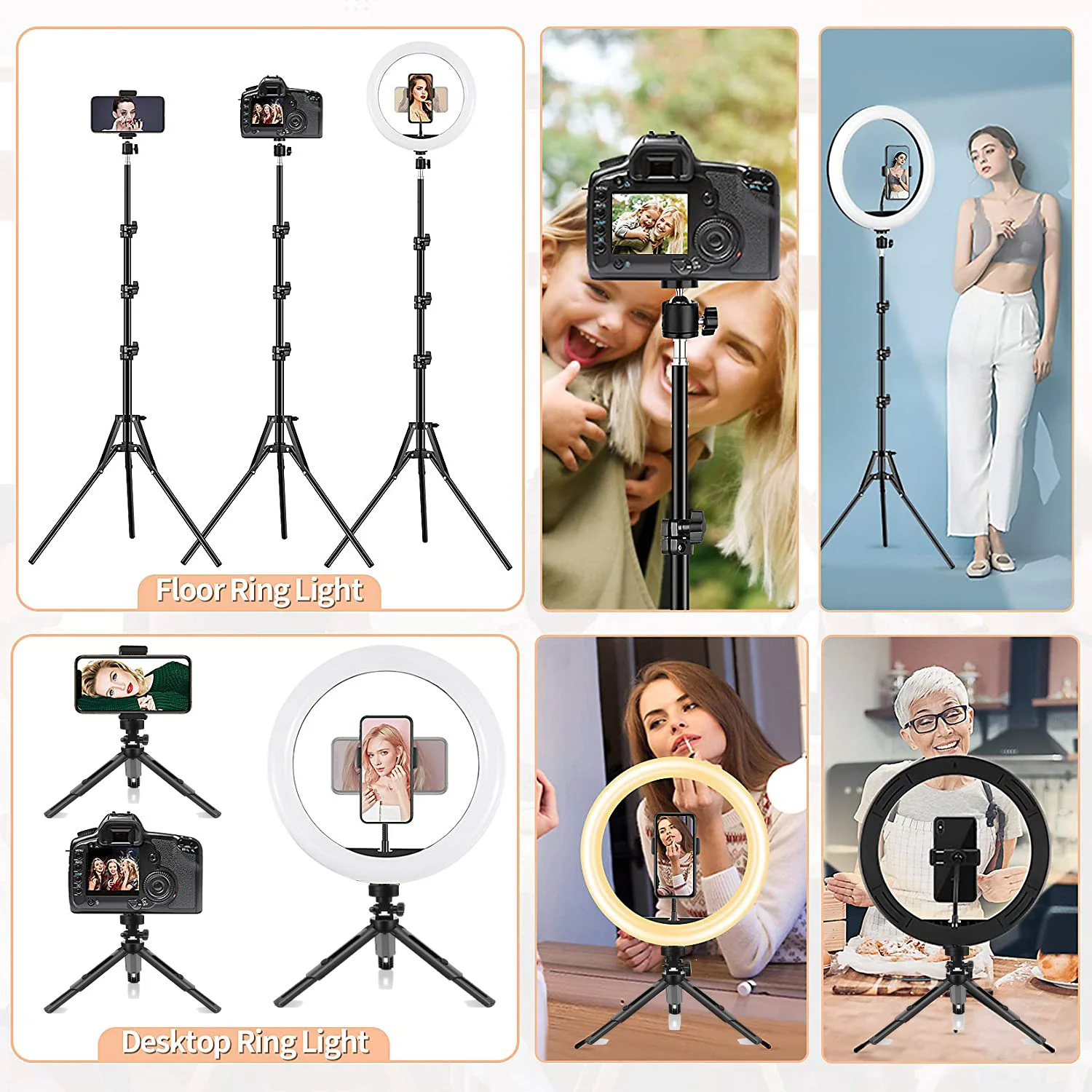 Anel de Luz Suporte com Luz de Led para Preenchimento para Fotografia Rgb com Tripé Luz para Gravação de Vídeo ao Vivo Maquiagem Circular ou - Image 6