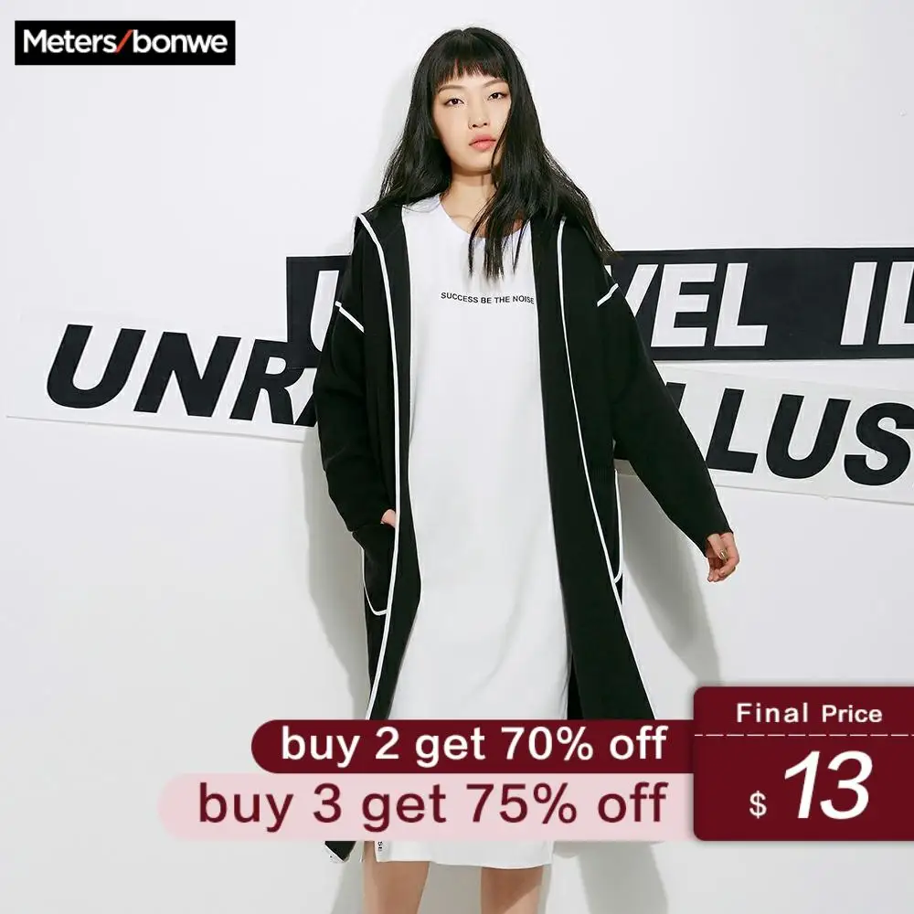 

Metersbonwe Hip Pop Knitted Female Cardigan Soft Thin Long Sweater Women Spring Summer Striped Clothing Fashion Cardigan