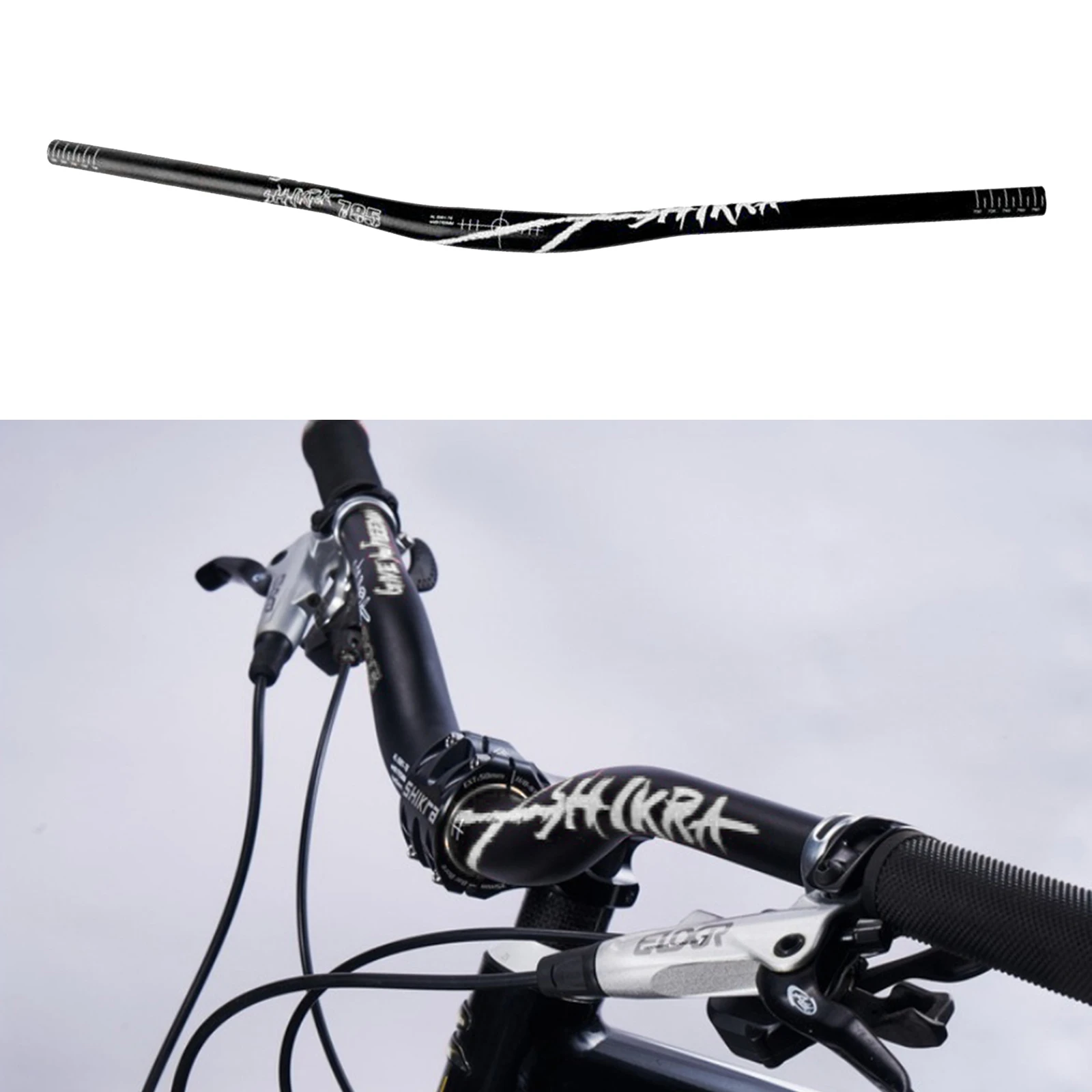 Manillar Extra largo para bicicleta montaña MTB, 31,8mm, 785mm, barra de elevación, barra de mango DH de 11 grados|Manillar de bicicleta| - AliExpress