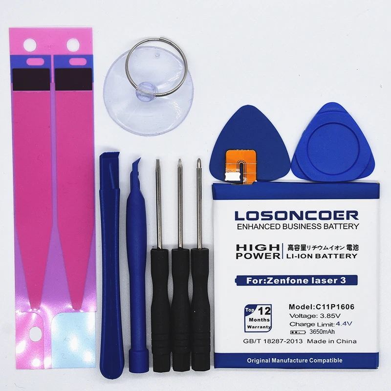 LOSONCOER C11P1606 3650 мАч аккумулятор для Asus лазер Zenfone 3 Z01BDA/BDC Zc551kl Сменные Аккумуляторы для телефонов