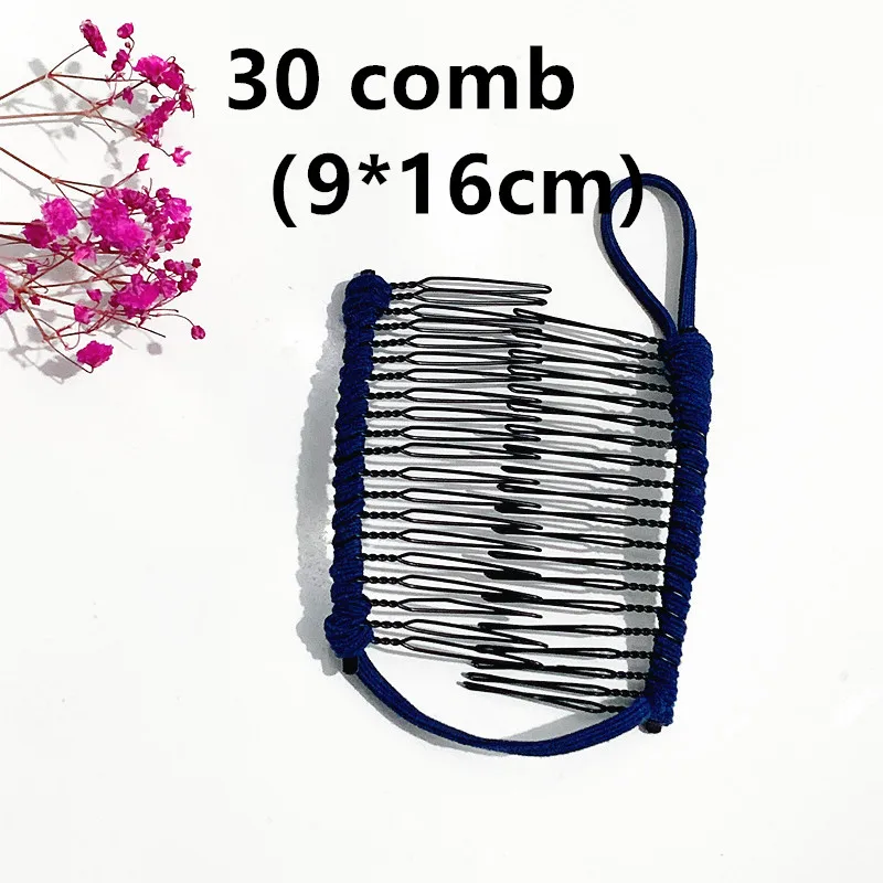 Navy 20comb 1 шт. Винтажная заколка для волос в форме банана Женская ленивая расческа для волос растягивающаяся многоцелевая расческа аксессуары для волос - Цвет: Navy 20comb