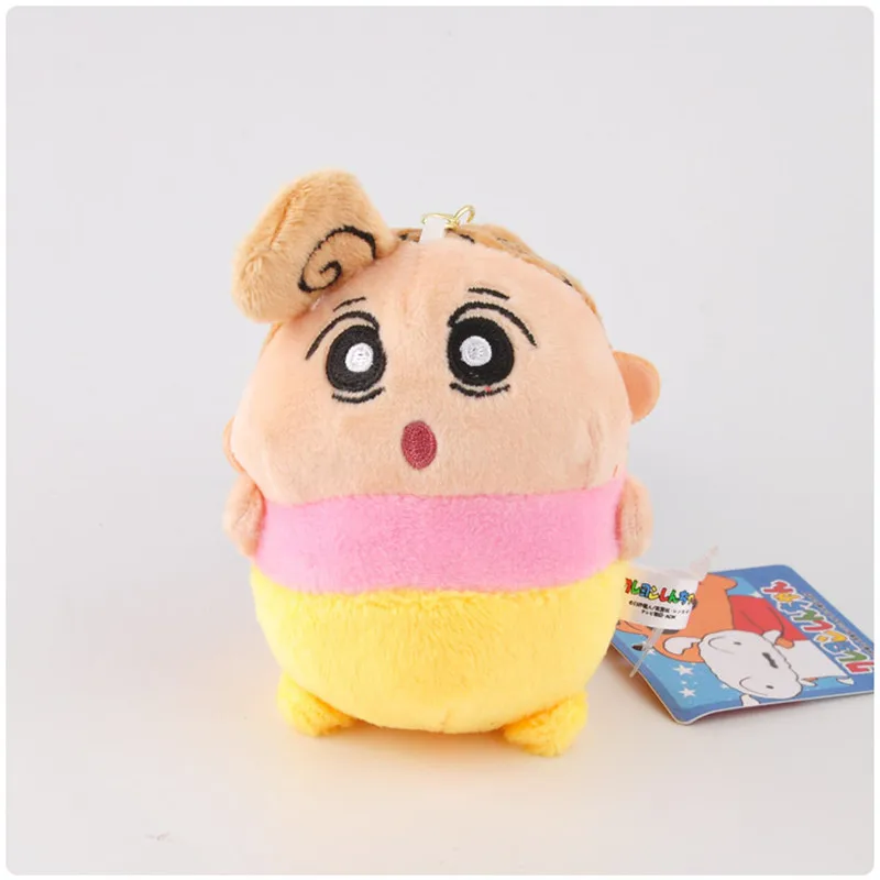 Crayon Shin-Chan Плюшевые игрушки Аниме Мультфильм Crayon Shinchan белая собака свинья плюшевый динозавр куклы брелоки для сумки брелок 8 см 10 шт - Цвет: Style 9
