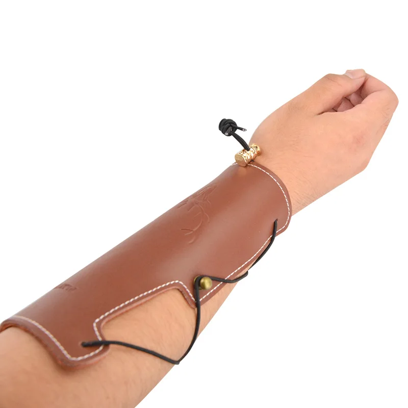 Archery Arm Guard Leather Forearm Protector Guard Arm Protective Gear Adult Youth Armguard Unisex Hunting Shooting Accessories