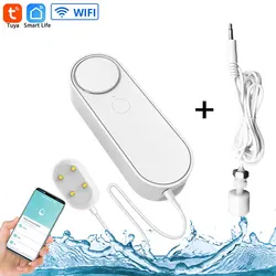 Capteur de fuite d'eau intelligent, Wifi, Tuya, sécurité à domicile, rappel de batterie faible, Installation facile, détecteur d'immersion dans l'eau, deux détecteurs 