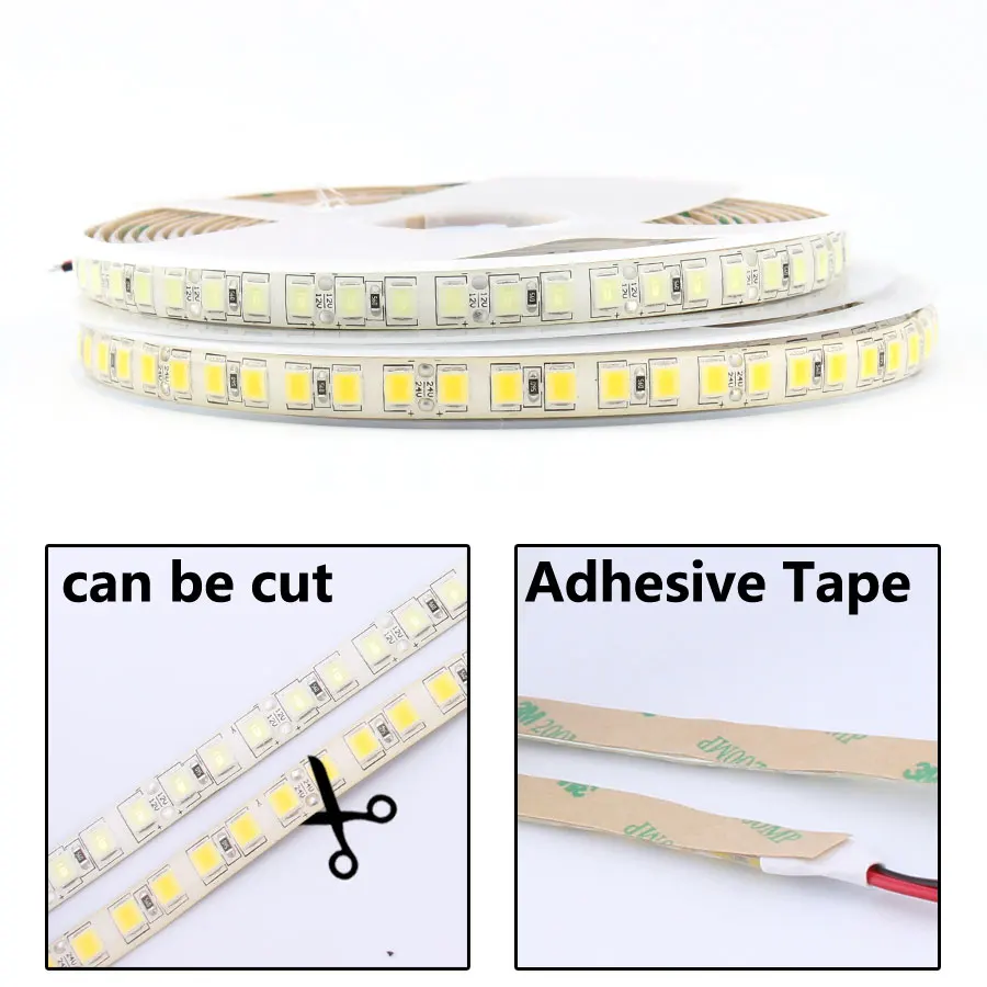 DC 12V 24V SMD 5054 Светодиодная лента 5M 120 светодиодный s/m гибкая лента светодиодный диод водонепроницаемый ярче 5050 белый/теплый белый