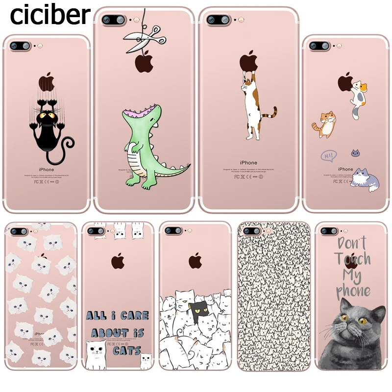 Чехол ciciber для iPhone 11 12 Pro XS Max X mini чехол iphone XR 7 8 6 6S PLUS 5S SE 2020 мягкий из ТПУ с забавными