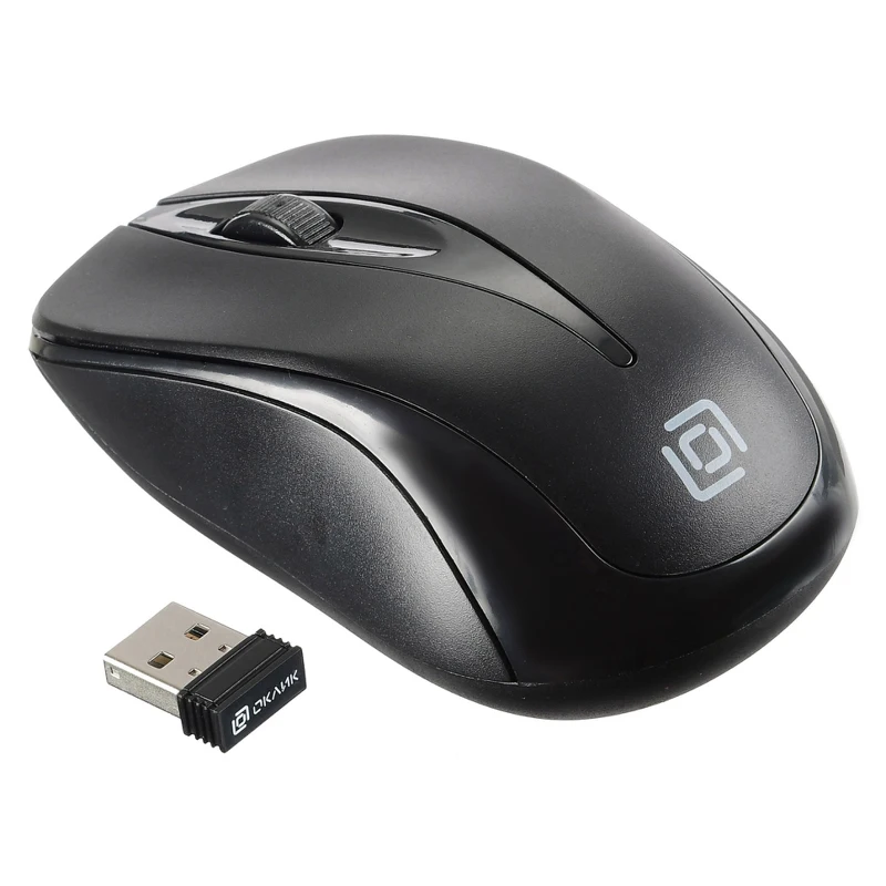Мышь OKLICK 675MW, беспроводная, USB, черный
