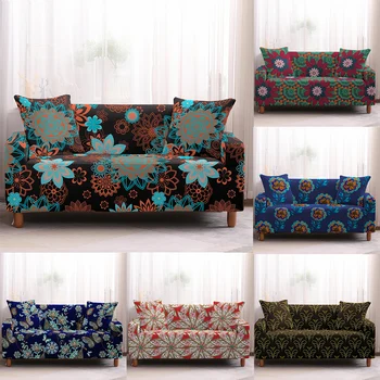 

DIDI Bohemia Flowers Design Modern Sofa Cover Living Room Non-slip Universal Couch Elastic Slipcover Protector 1/2/3/4 Seater