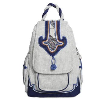 

Hot vintage string appliques women traveller backpacks!Nice embossing lady casual cover backrack Top Versatile canvas backruck