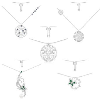 

Kakany Fashion Original 1: 1 High Quality Glamour Necklace Tree of Life, Mint Green Gold Female Jewelry Engraved with Logo