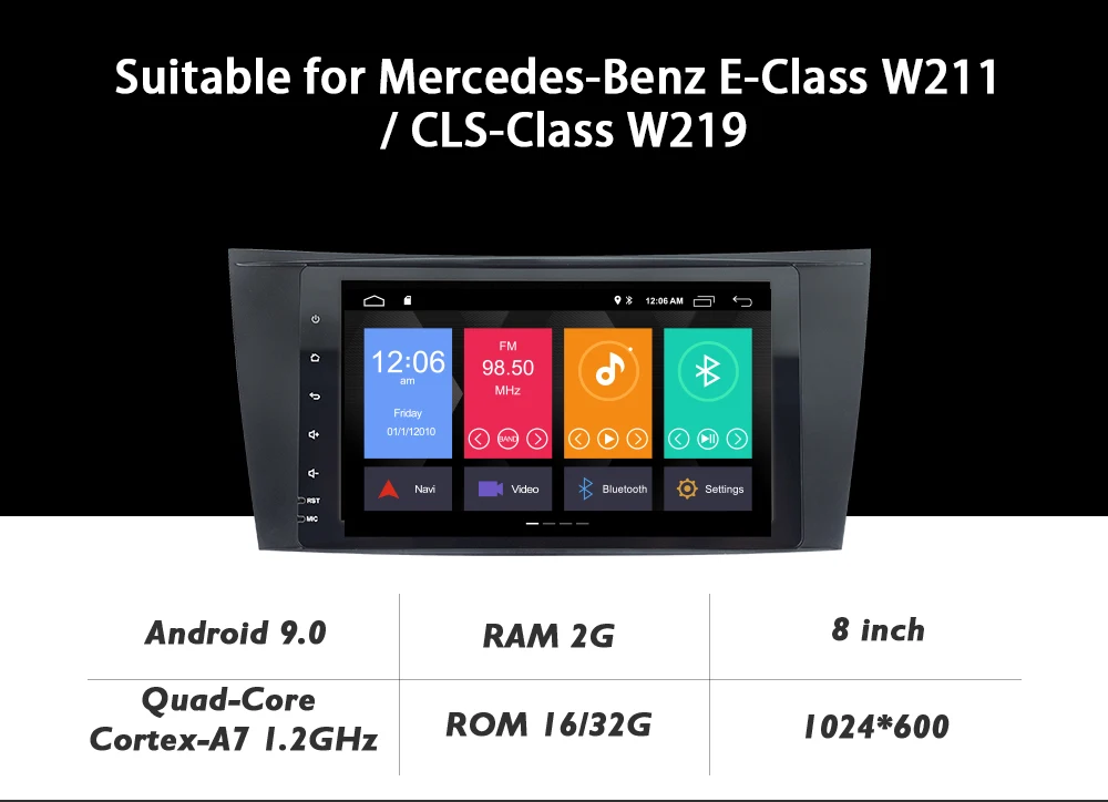 Discount 2 Din Autoradio Android Car Stereo DVD player for Benz G/E Class W211 W463 W209 W219 CLS350 GPS Navi Wifi Bluetooth Camera OBD 0