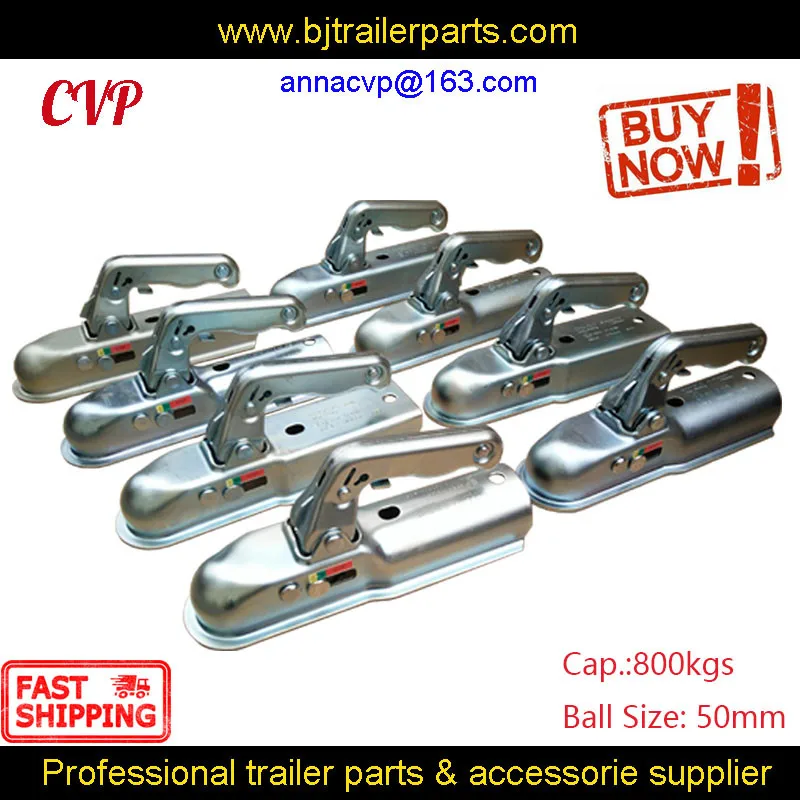 E24 Approved European Style Pressed Steel Trailer Hitch Coupling 50mm 60mm Draw Bar 800kg RV Parts Camper Caravan Accessories