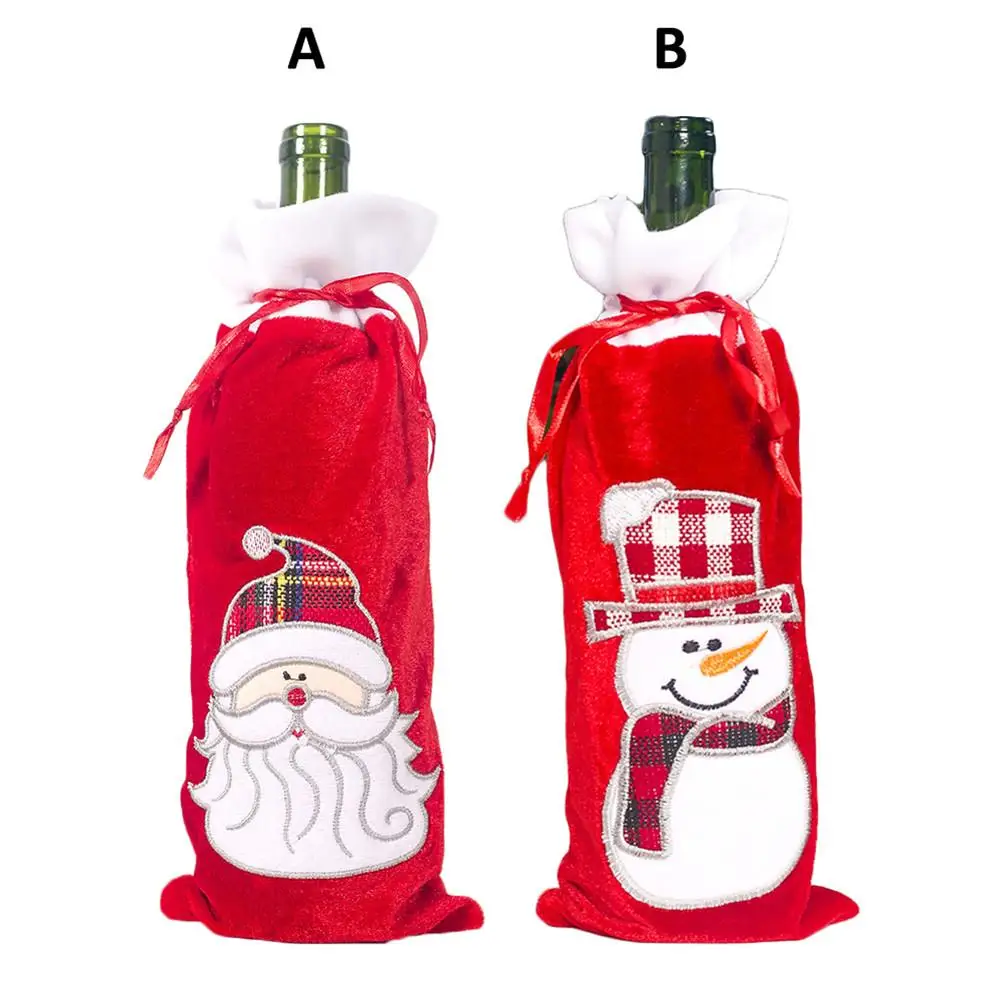 

Christmas Wine Bottle Sweater Holiday Champagne Bottle Cover For Party Dinning-table Bottle Decorations Fast Delivery