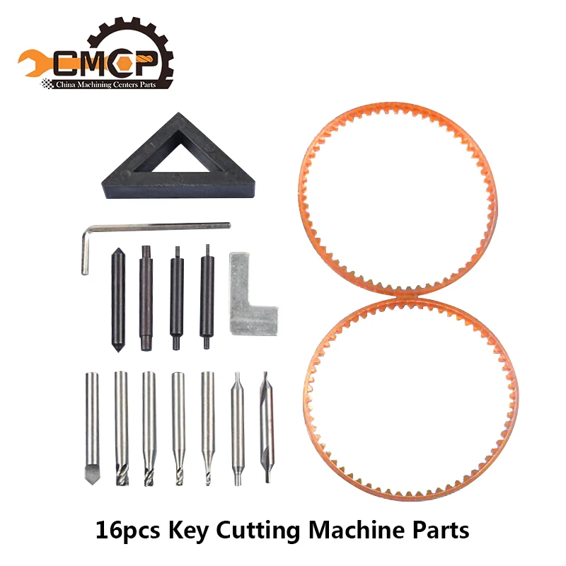 

16pcs Key Cutting Machine Cutter Set For Vertical Key Machine End Milling Cutter Locksmith Tools Key Cutting Machine Parts