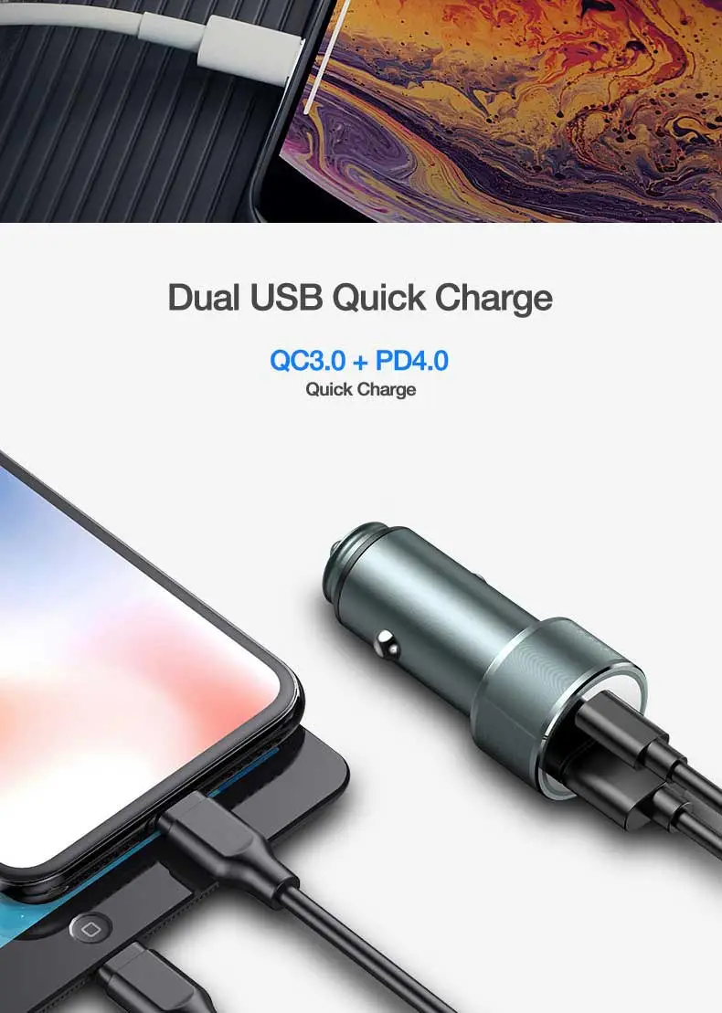Suntaiho Быстрая зарядка 3,0 USB 36 Вт автомобильное зарядное устройство для iPhone 11 Pro 11Pro Max QC3.0 QC type C PD быстрая зарядка автомобильное зарядное устройство для телефона