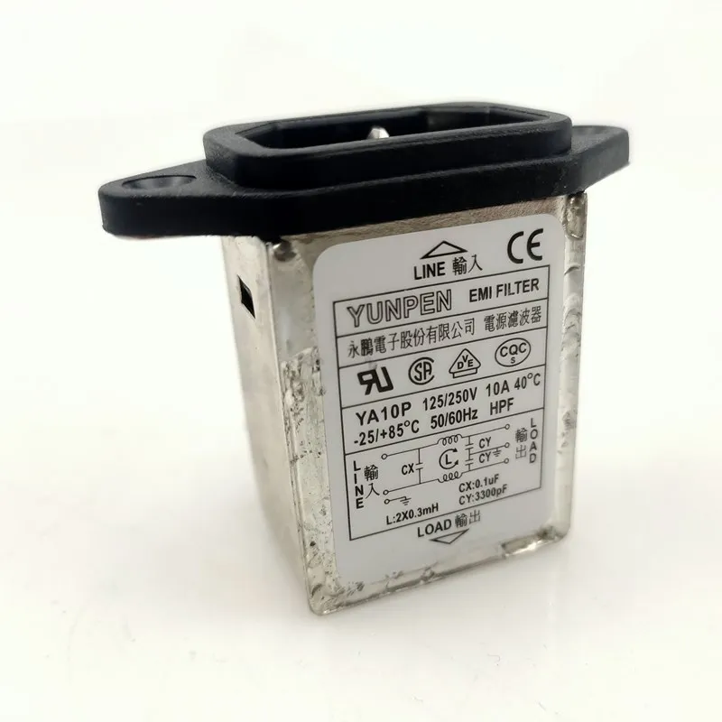 Разъем для фильтра питания YUNPEN YA10P 10A EMI 115/250VAC|panel mount connector|connector socketsocket connector |