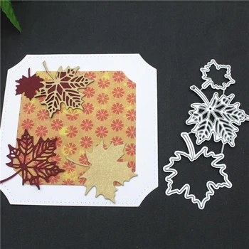 

Metal Cutting Dies Maple Leaf DIY Making Paper Card Scrapbook Photo Frame Autumn Fall Cut Mold Scrapbooking Stamps and Dies 2020