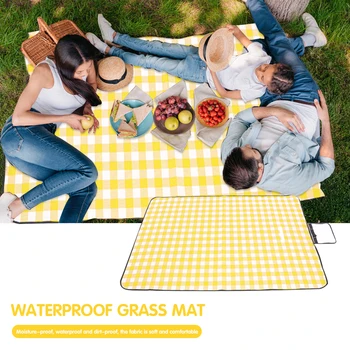 

Thickened Waterproof Plaid Picnic Mat Outdoor Camping Beach Blanket Sleeping Pad for Family Outdoor Camping Supply