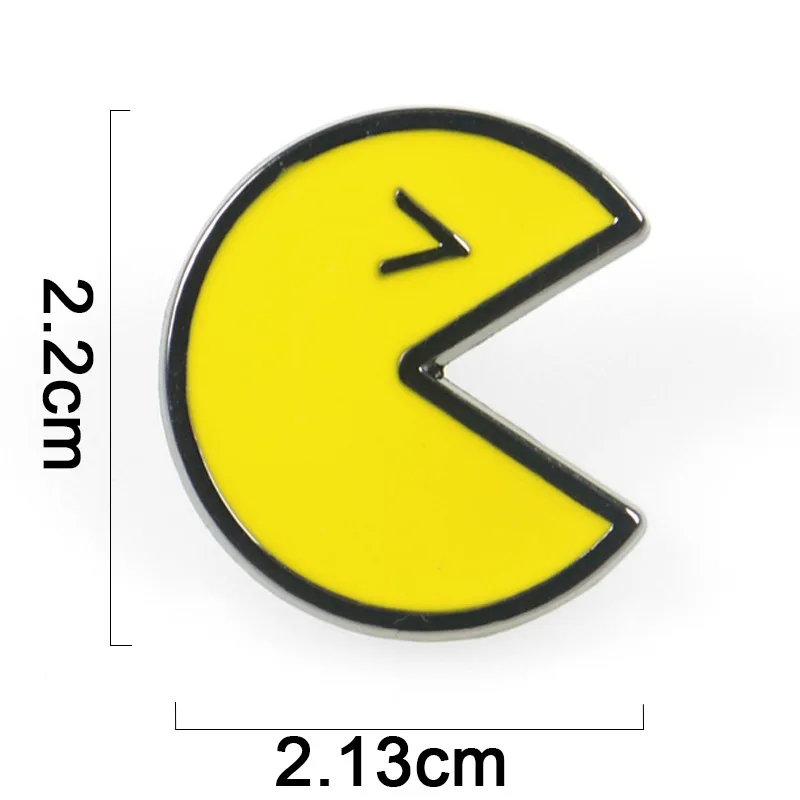 P4265 Dongmanli ювелирные изделия Забавные милые Pac-Man эмалированные булавки металлические милые воротнички и броши нагрудный знак брошь значок