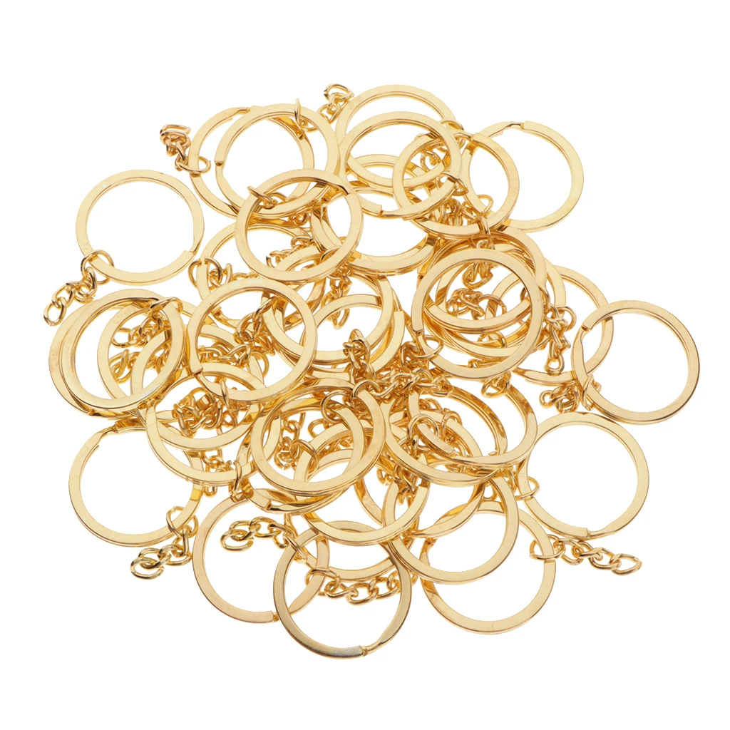 30mm Split  With Chain Key Keyrings 30 Mm Diameter Keychains