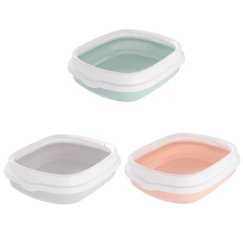 

Hot XD-1 Set Pet Toilet Bedpan Cat Litter Box Cat Dog Tray with Scoop Toilet Supply Teddy Anti-Splash Dog Toilette Home Plastic