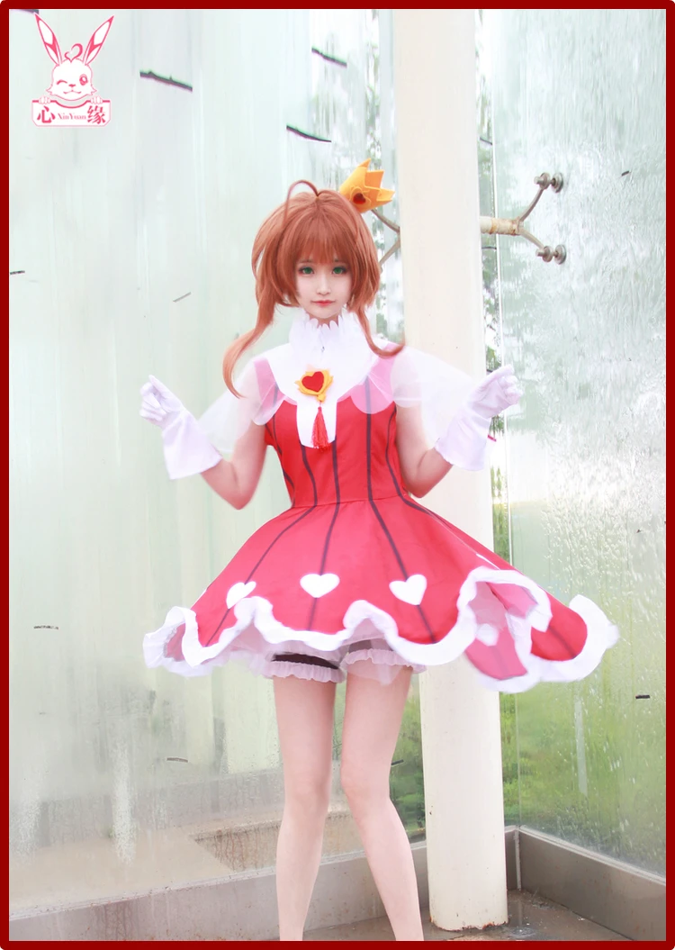 Sakura/костюм для косплея с прозрачными картами; Sakura OP2; Heart of Rose Gamble; карнавальный костюм; летнее платье; платье для косплея Sakura