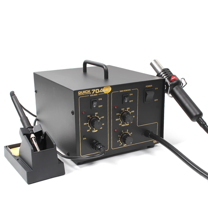 

QUICK two-in-one repair 704 welding stand electric soldering iron 380W constant temperature hot air gun welding stand