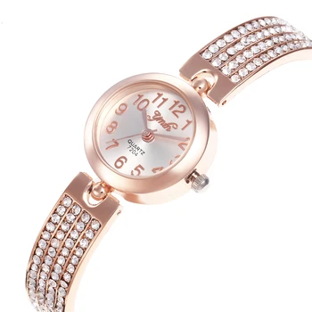 Diamond Filled Stainless Steel Ladies Wristwatch