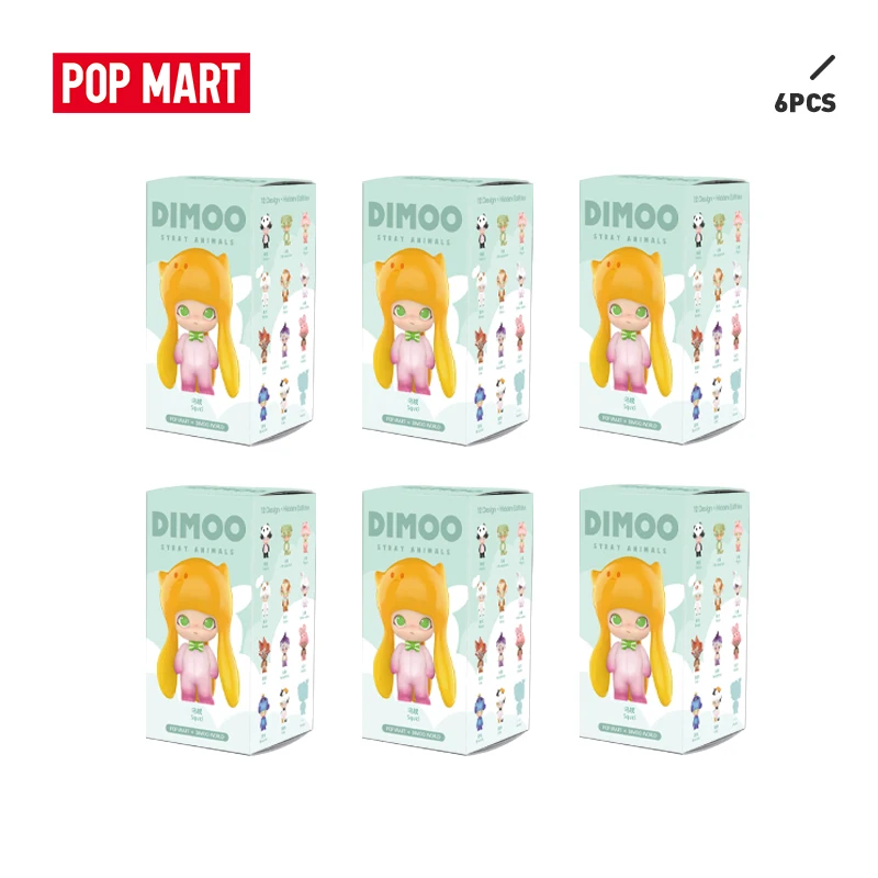Поп-MART 6 шт. розничная продажа продвижение Dimoo животных глухая коробка Кукла