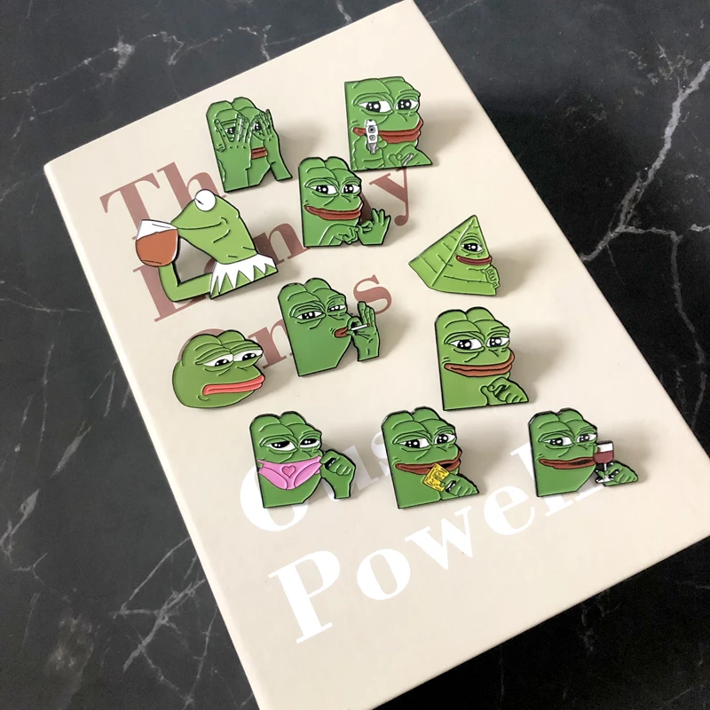 11 стилей Pepe feels bad man нагрудные булавки Sad Броши лягушка счастливая лягушка значки Pepe meme джинсовые куртки Сумки шляпы рюкзак аксессуары