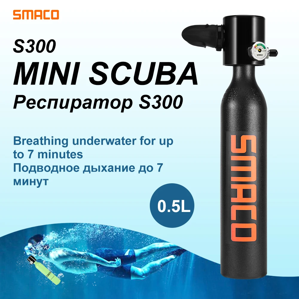 SMACO оборудование для подводного плавания мини цилиндр кислородный бак дыхания