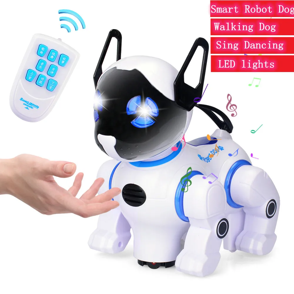 ROBOT SMART DOG PET WALKING NODDING EDUCATIONAL KIDS TOY 2x RC REMOTE CONTROL I 
