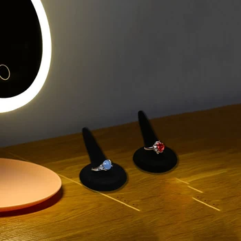 

2pcs Fingertip Jewelry Accessories Organiser Stand Gift Decoration Show Flocking Ring Display Rack Home Portable Storage Cone