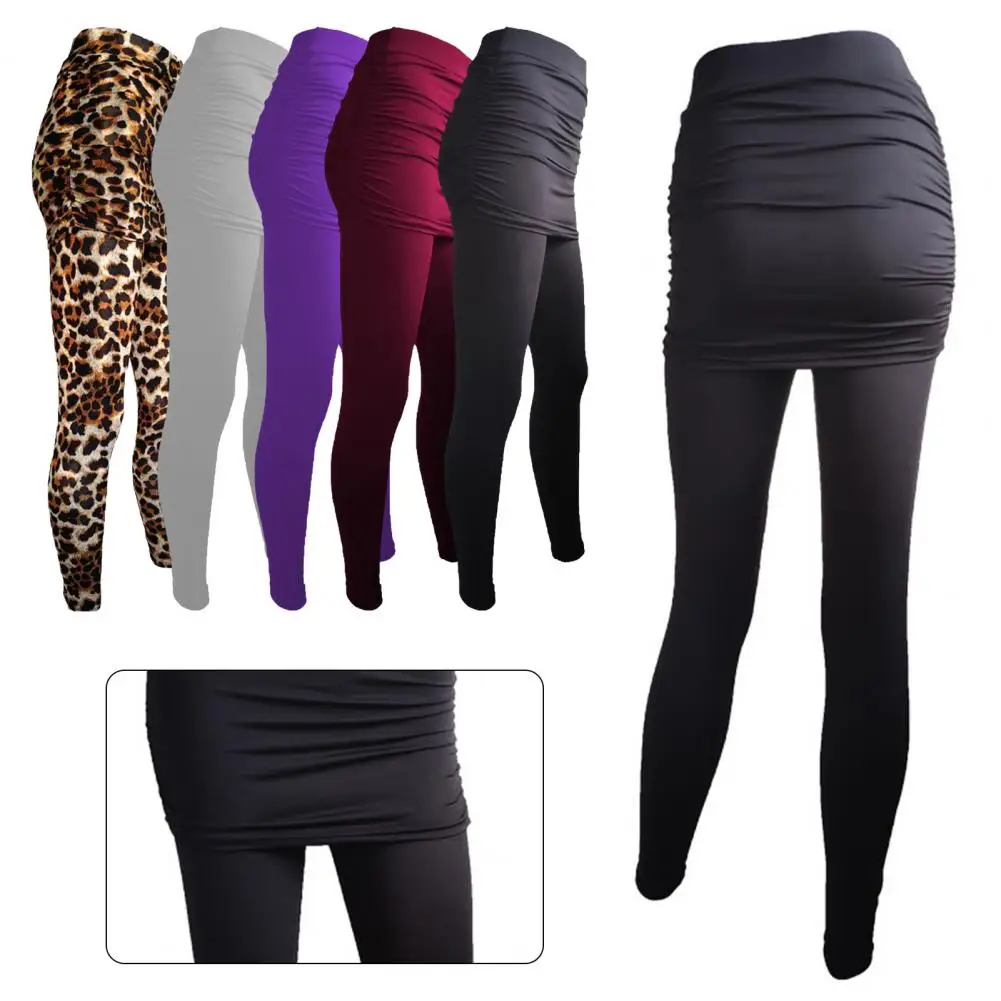 Trendy Women Leggings Skirt High Waist 